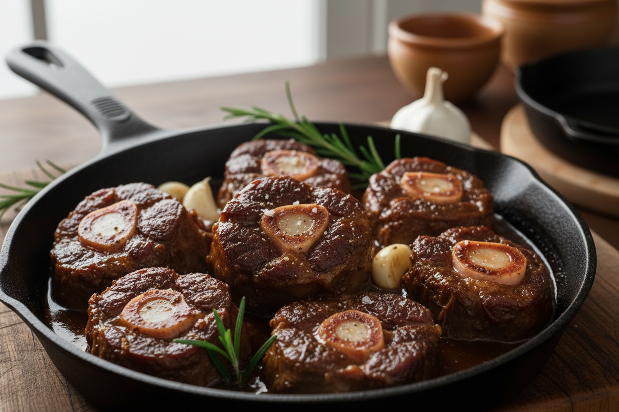 Cooked braised beef oxtail