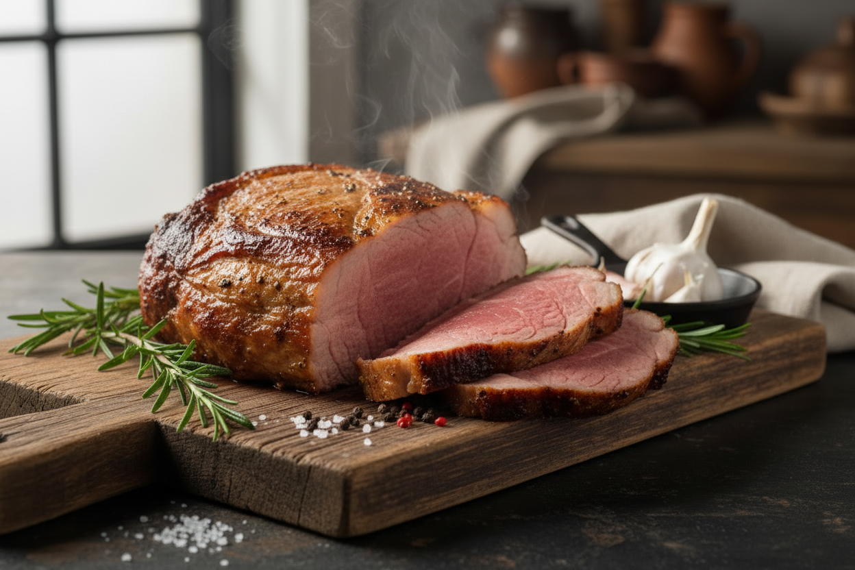 Cooked Chuck Roast on Cutting Board