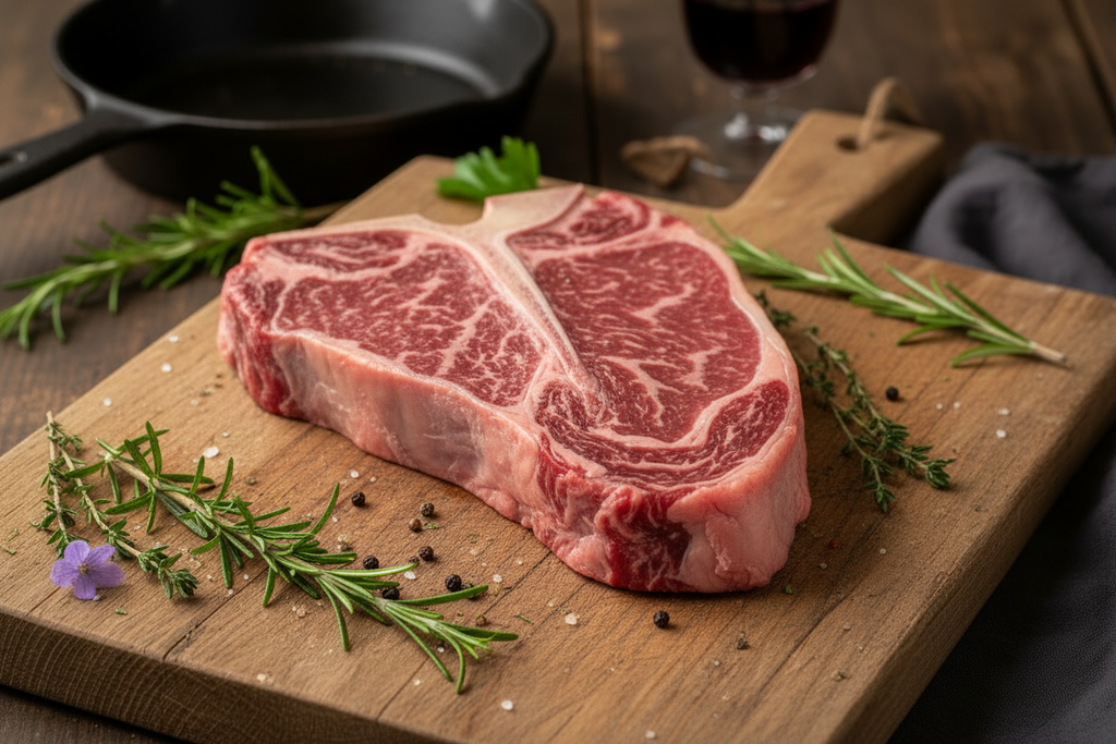 Raw T-Bone Steak